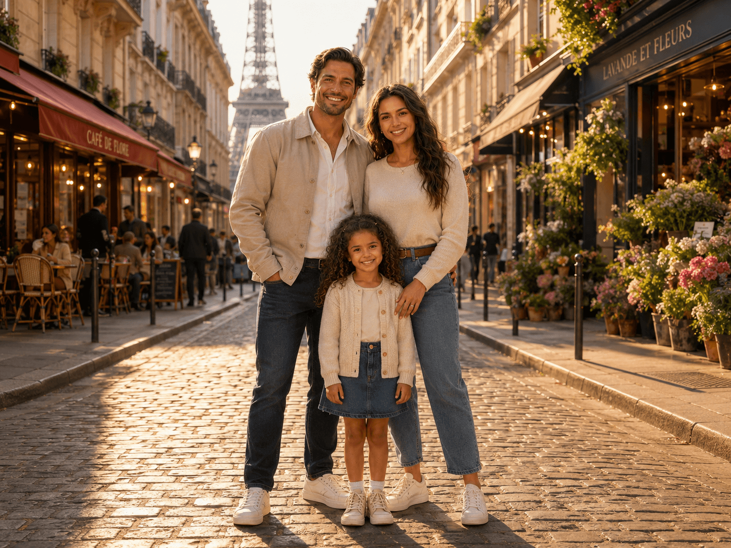 La même famille, photo réelle à Paris